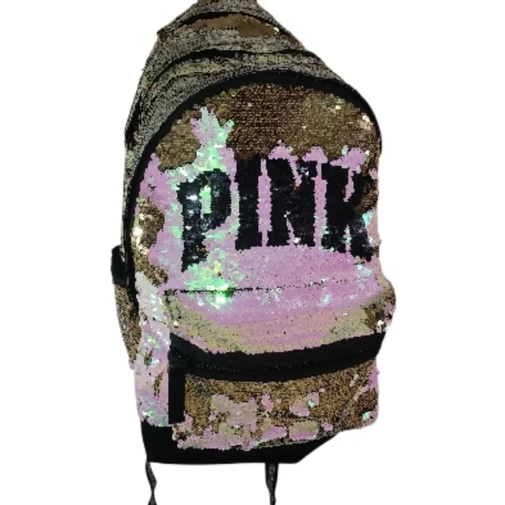 PINK VS Victoria's Secret Limited Edition Bling Sequin Large Campus Backpack Bag - Picture 6 of 13
